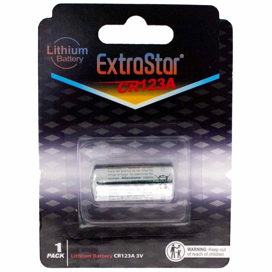 PILA AGLI IONI DI LITIO CR123A 3V 1500mAh EXTRA STAR