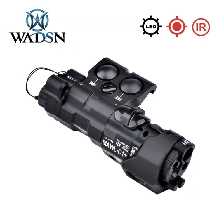 SISTEMA DI PUNTAMENTO MAWL C1 NYLON LASER ROSSO/IR CON LUCE LED/LED IR NERO WADSN