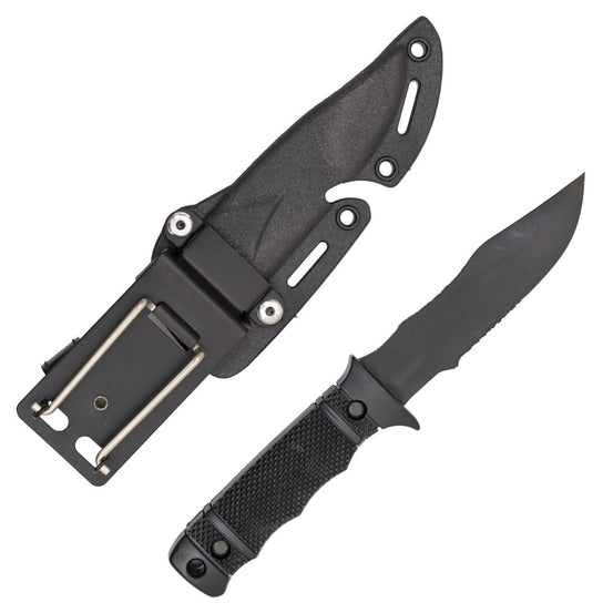 COLTELLO DUMMY BC 141 NERO CON FODERO SNOW WOLF