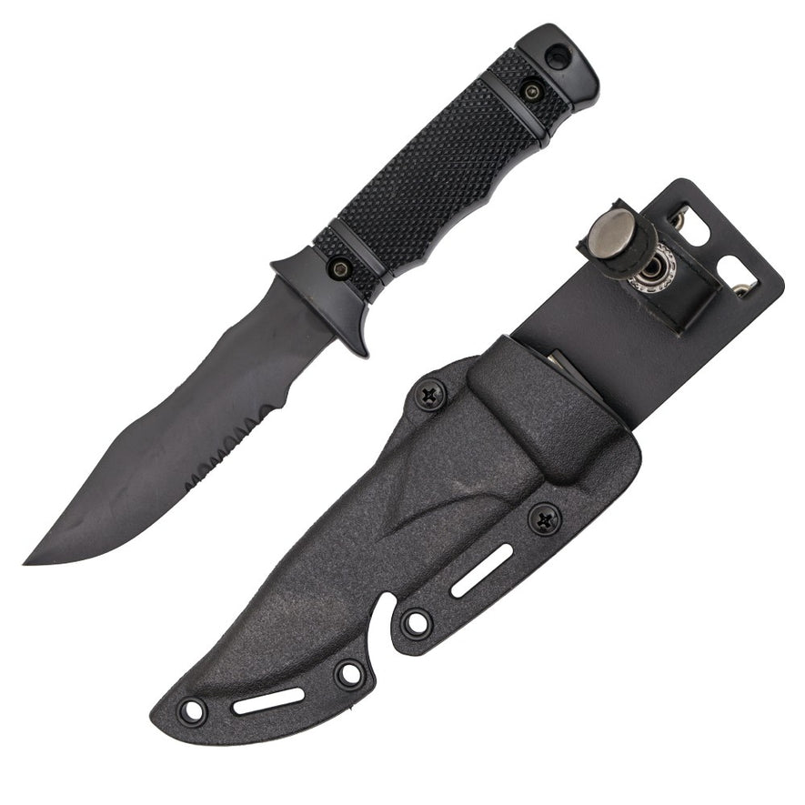 COLTELLO DUMMY BC 141 NERO CON FODERO SNOW WOLF