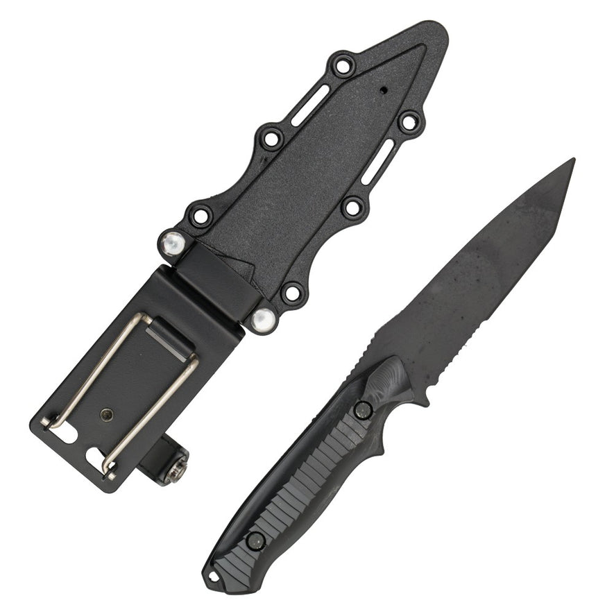 COLTELLO DUMMY M37 NERO CON FODERO SNOW WOLF