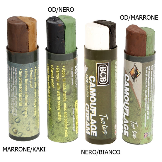 CREMA DI MASCHERAMENTO BICOLORE COLORI VARI BCB SBB