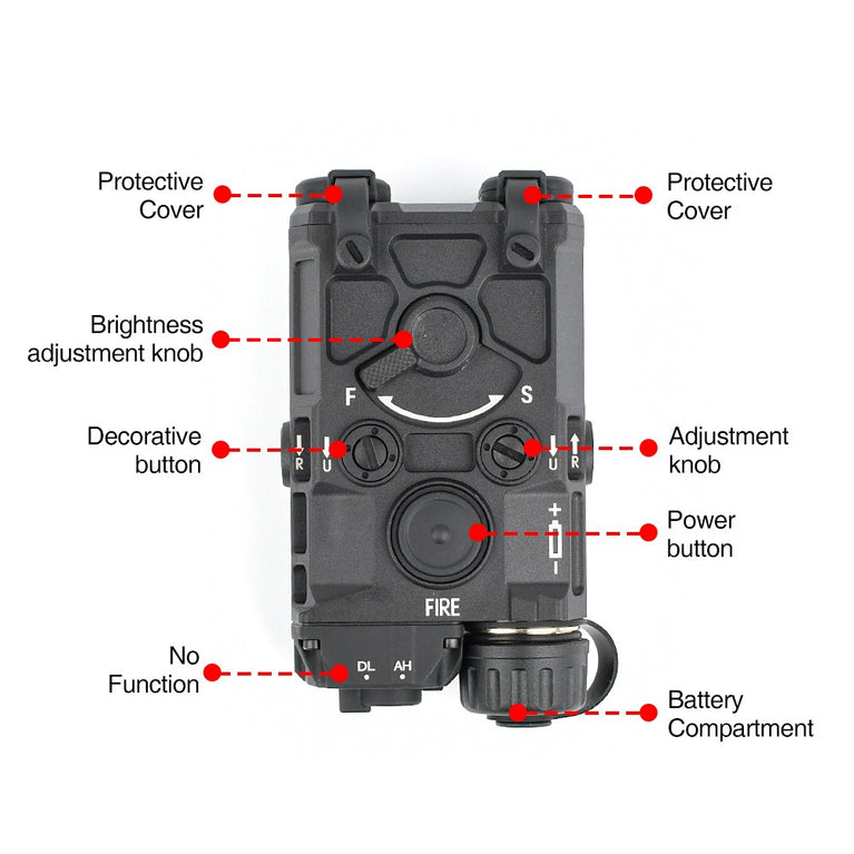 ANPEQ CON TORCIA E PUNTATORE LASER WADSN