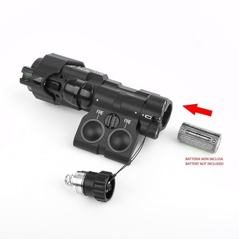 SISTEMA DI PUNTAMENTO MAWL C1 NYLON LASER ROSSO/IR CON LUCE LED/LED IR NERO WADSN