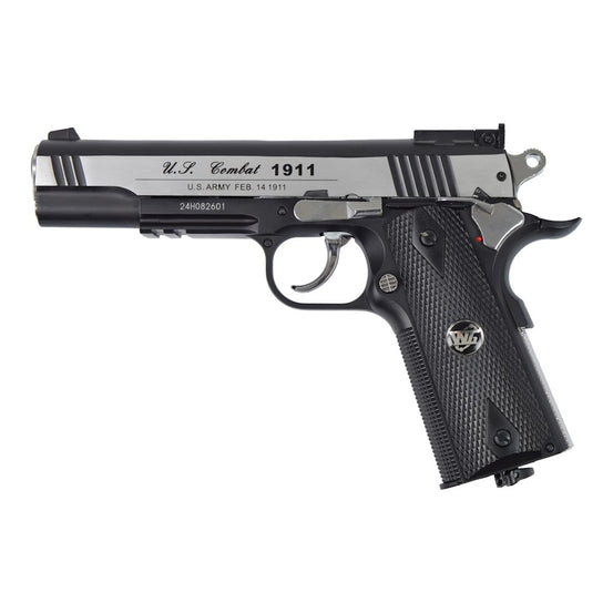 PISTOLA A CO2 1911 U.S. COMBAT NERA/SILVER WIN GUN