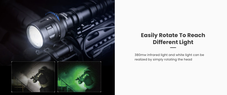 TORCIA DA 860 LUMEN TACTICAL SET WL50 IR LED DUAL-LIGHT NEXTORCH