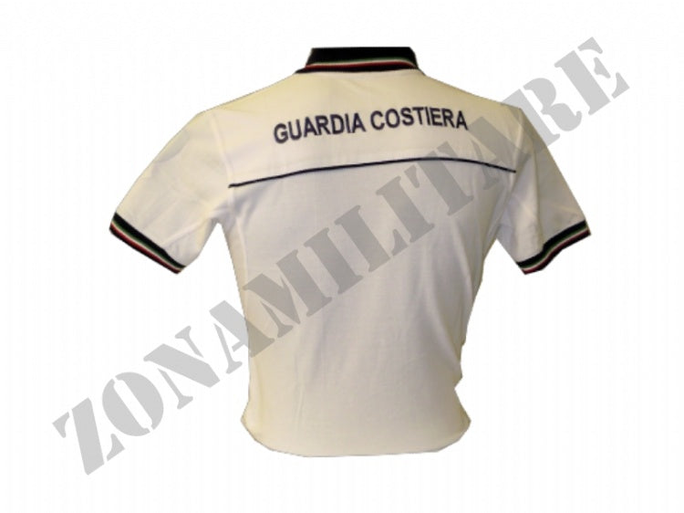 Polo Guardia Costiera Bianca A Manica Corta
