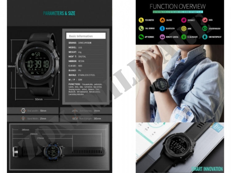 Orologio Smart 2 Bt Skimey Bluetooth Colore Nero