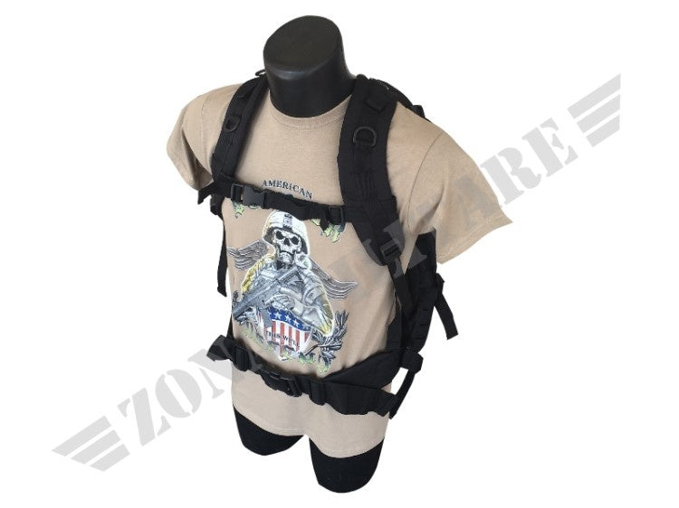 Zaino Eumar Nero 60Lt Impianti Molle Taglio Laser