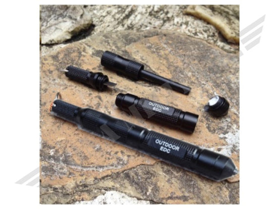 Acciarino Survival E Penna Da Difesa Con Kit Accendifuoco