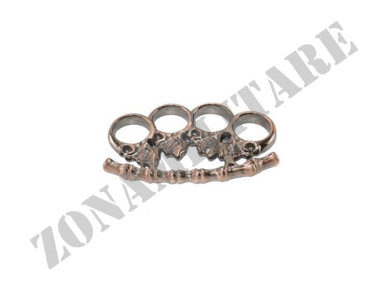 Noccoliera Colore Acciaio Stondata Con Teschi E Ossa