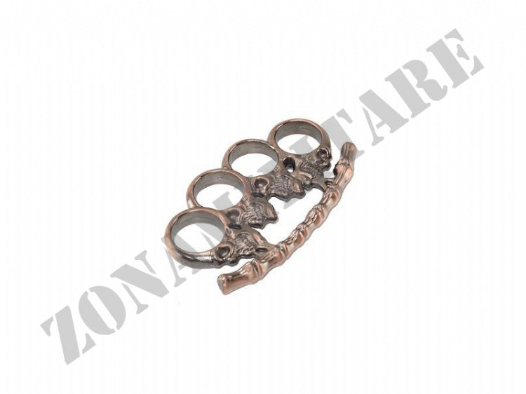 Noccoliera Colore Acciaio Stondata Con Teschi E Ossa