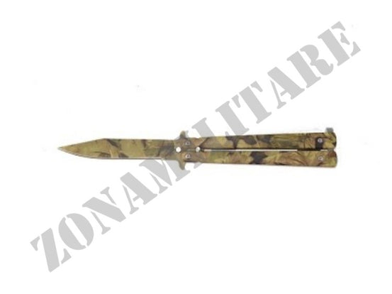 Coltello A Farfalla Colore Camo Lama 10Cm