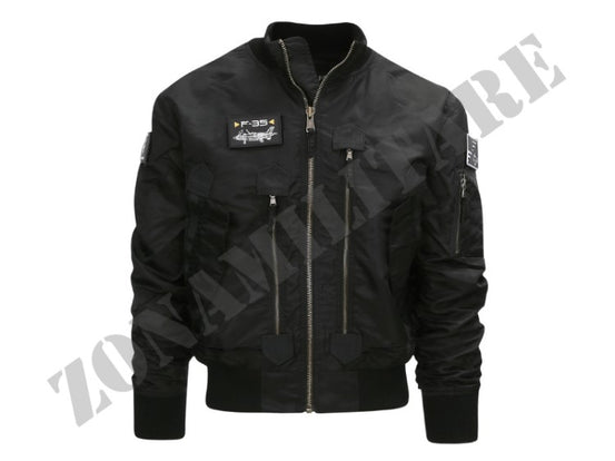 Giacca Bomber F-35 Flight Jacket Colore Nero