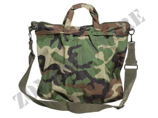 Borsa Porta Casco Miltec Cordura Colore Woodland Us
