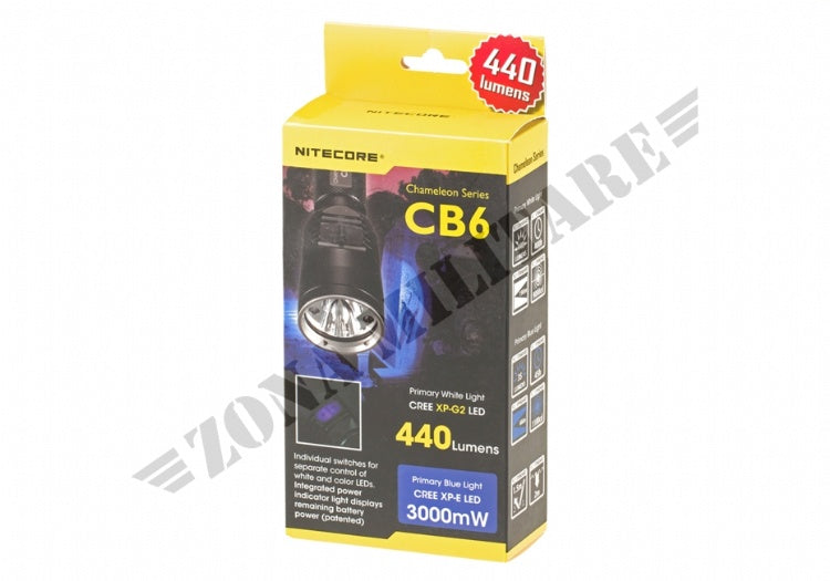 Torcia Cb6 Chameleon Blue Nitecore 440 Lumen