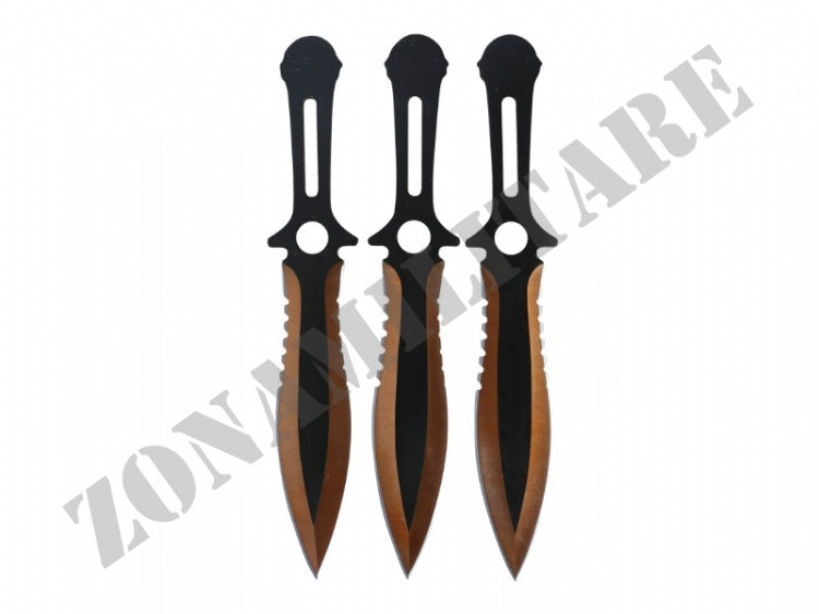 Set Da 3 Coltelli Da Lancio Throwing Orange Ul1585