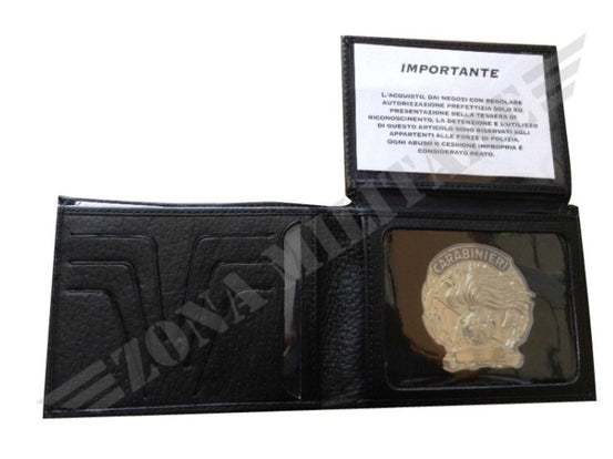 Portafoglio Carabinieri Operativi Con Placca Argentata