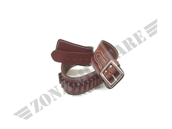 Cinturone Western In Cuoio Ingrassato