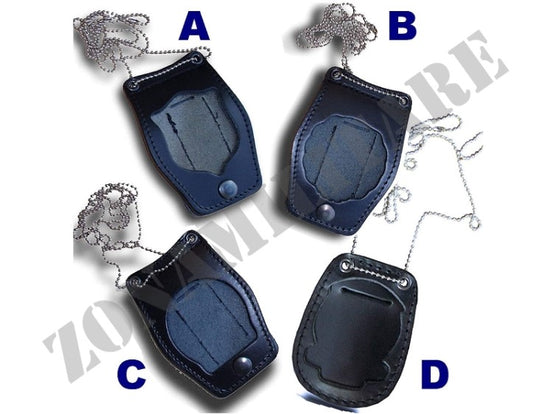 Porta Placca In Pelle Con Catenella Vega Holster