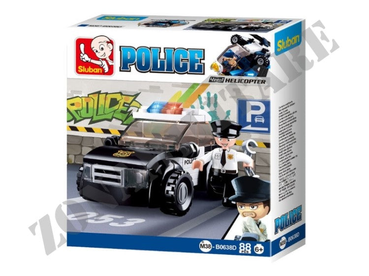 Set Costruzioni Sluban Macchina Polizia