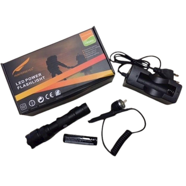 TORCIA HUNTEYE 200LUMEN S502 KIT CON REMOTO