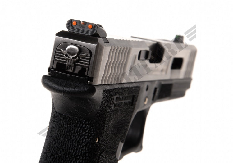 G-Force 17 Sv Silver Barrel Metal Version Black Gbb We