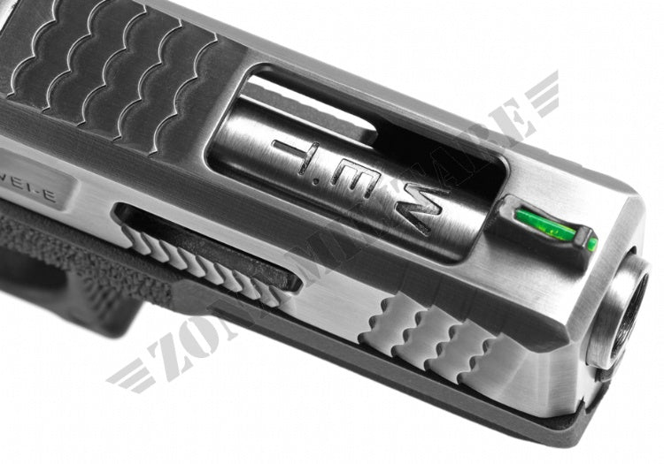 G-Force 17 Sv Silver Barrel Metal Version Black Gbb We