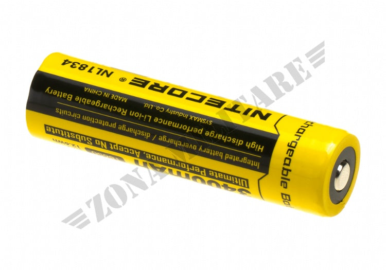 Batteria 18650 Battery 3.7V 3400Mah Nitecore