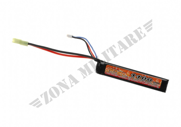 Batteria Lipo 7.4V 1100Mah 20C Stock Tube Type Tamiya