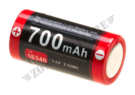 Batteria Ricaricabile 16340 Battery 3.7V 700Mah Micro-Usb