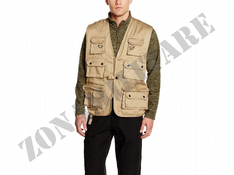 Gilet Multitasche Colore Kaky