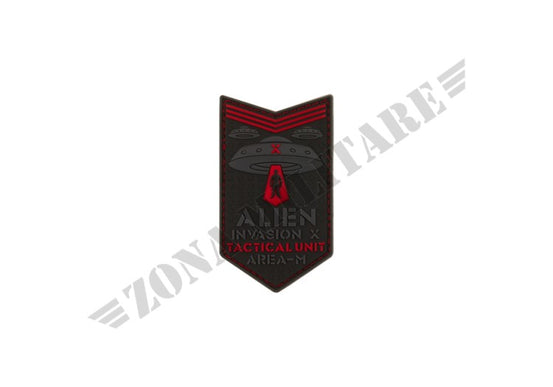 Alien Invasion Tactical Unit Rubber Patch Red Jtg