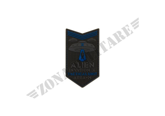 Alien Invasion Tactical Unit Rubber Patch Blue Jtg