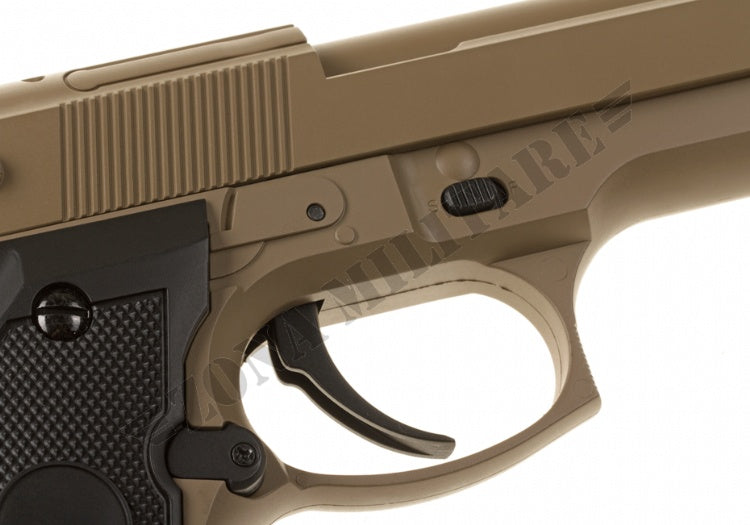 PISTOLA SOFTAIR ELETTRICA MODELLO BERETTA M92 AEP TAN CYMA