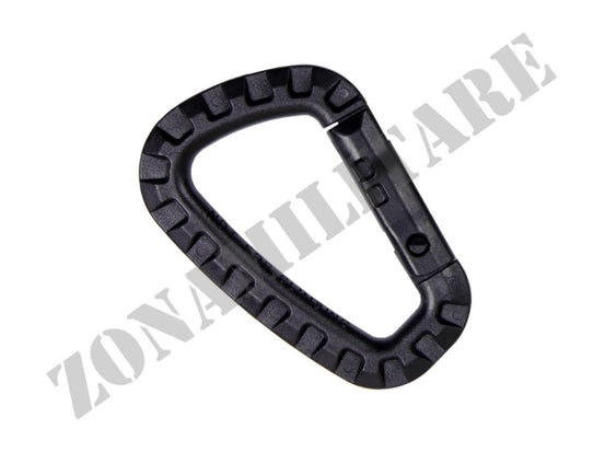 Moschettone Porta Chiavi In Plastica Colorazione Nera