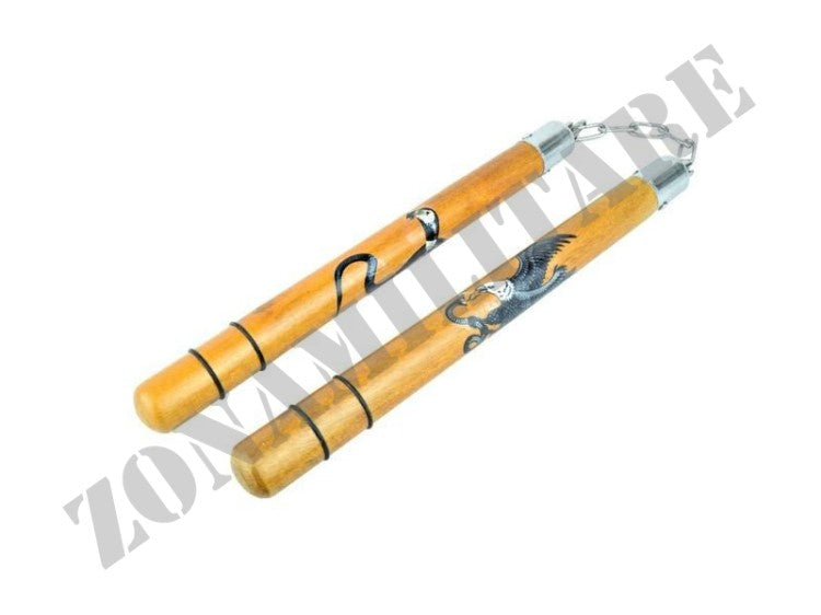 Bastoni Nunchaku In Legno Chiaro