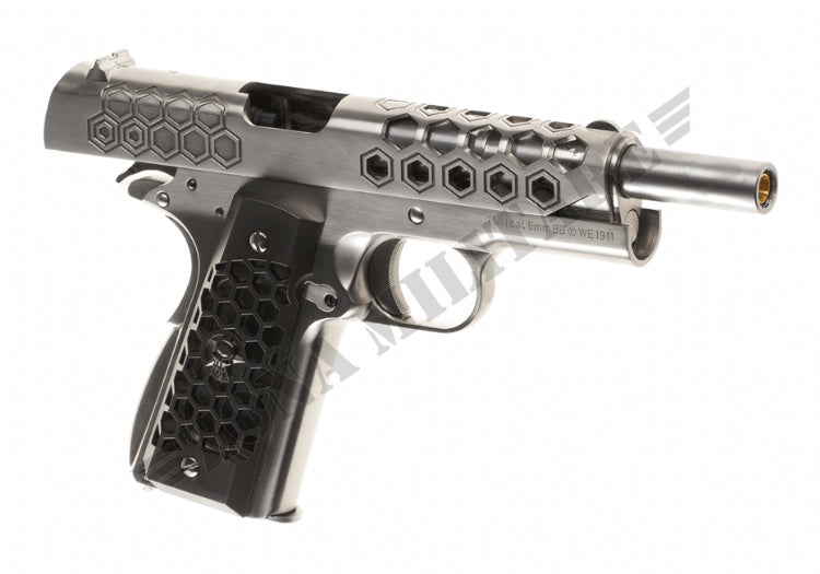 Pistola M1911 Hex Cut Full Metal Gbb We Silver