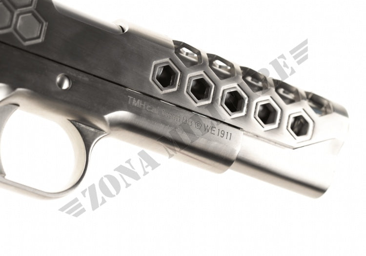 Pistola M1911 Hex Cut Full Metal Gbb We Silver