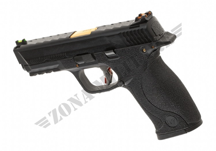Pistola Wet-05 Bk Gold Barrel Metal Version Gbb We Black