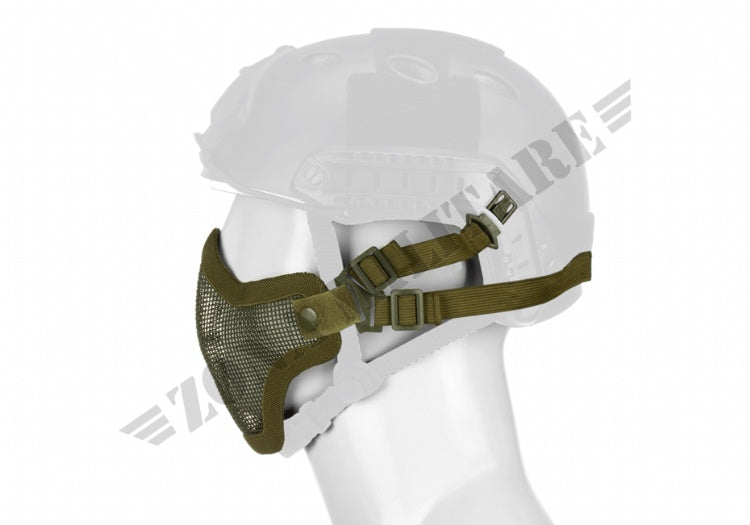 Maschera Protettiva A Rete Steel Half Face Mask Fast Od Green Invader Gear