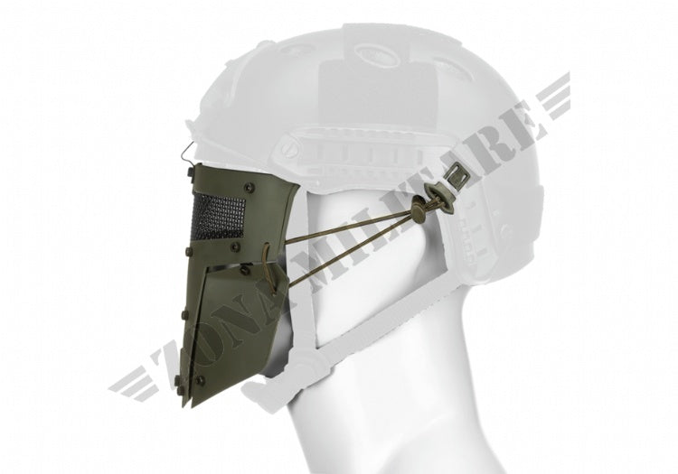 Maschera Warrior Steel Face Mask Verde Od