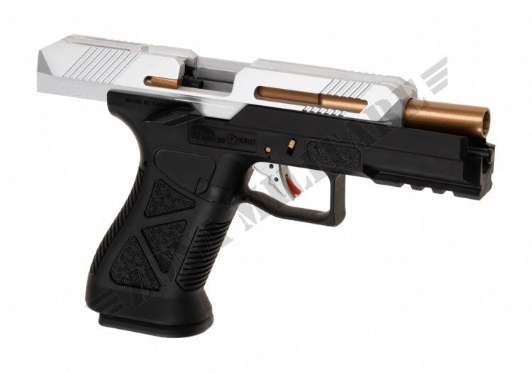 Pistola Ag-17 Metal Version Gbb Hfc Silver Version