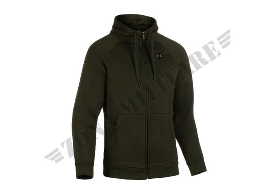 Ua Rival Fleece Zip Hoodie Under Armour Artillery Green
