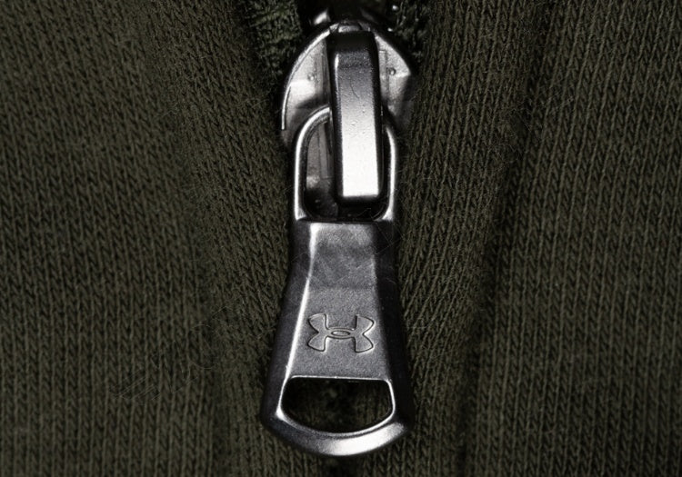 Ua Rival Fleece Zip Hoodie Under Armour Artillery Green
