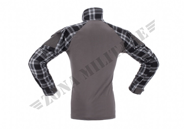 Flannel Combat Shirt Invader Gear Black&White
