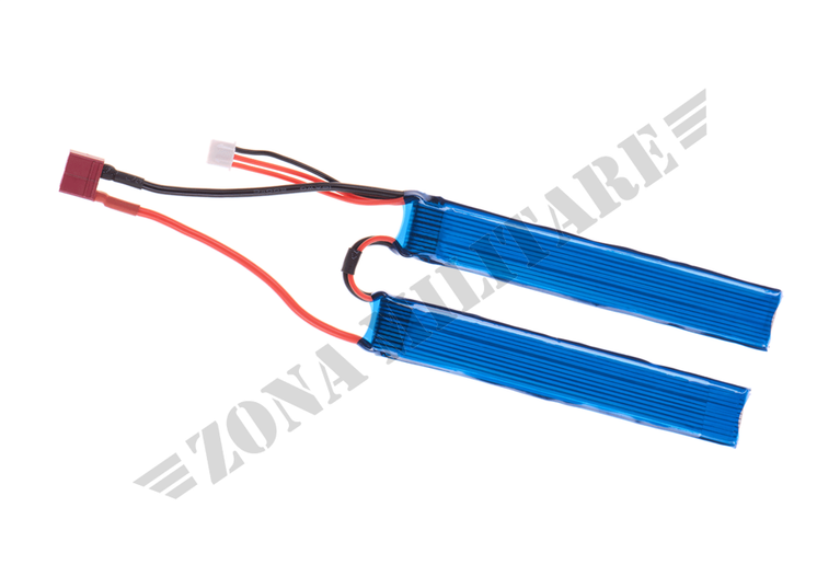 BATTERIA Lipo 7.4V 1300mAh 25C Twin Type T-Plug Nimrod