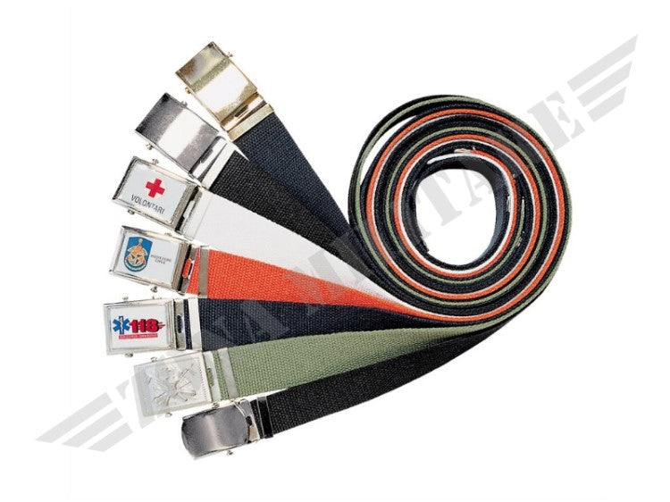 Cintura In Cotone 4Cm Colorazioni Varie Con Fibbia