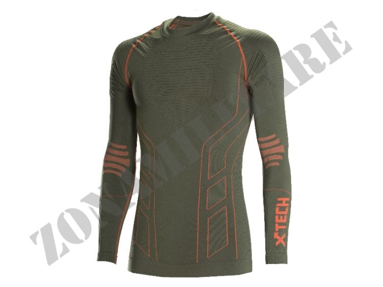 Maglia Tecnica Cervino Girocollo Verde Manica Lunga Xtech
