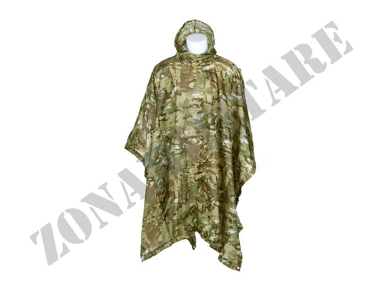 Poncho Anti Pioggia Ripstop Dtc Multicam Con Cappuccio